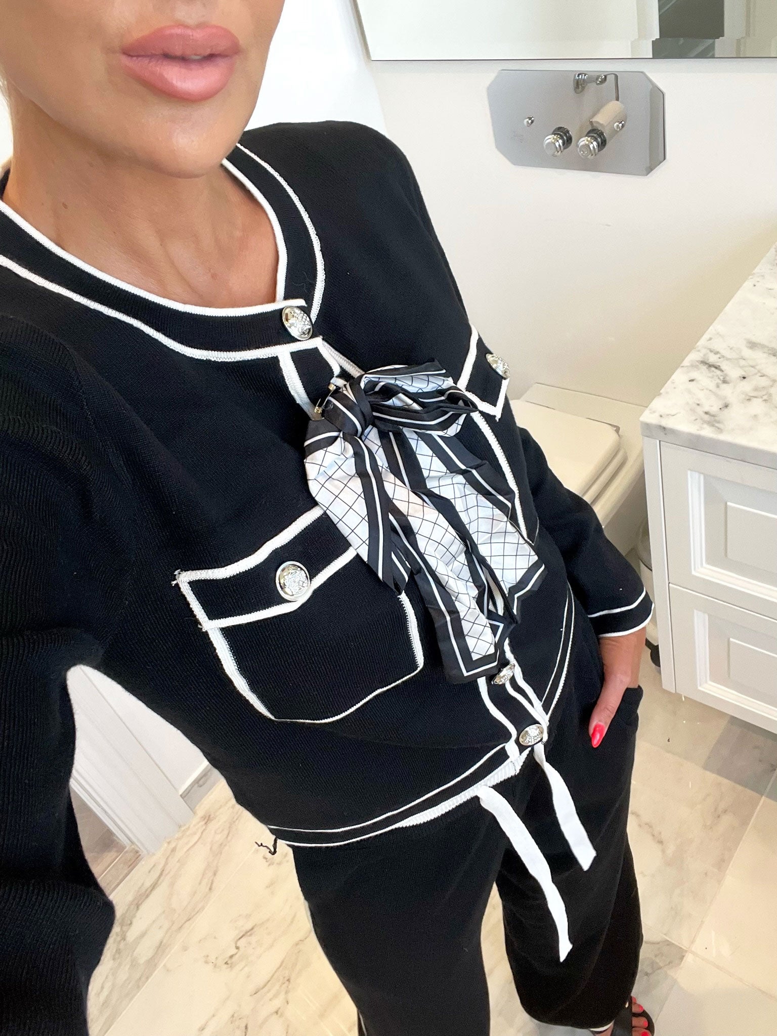 Zola - Klassisk striksæt med knapper